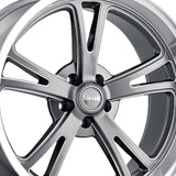 1 X RIDLER 606 17X8 5-120.65 83.82 Hub 0 Offset Gray Wheel Rim