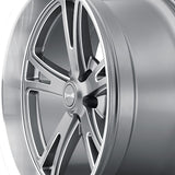 1 X RIDLER 606 18X9.5 5x127 83.82 Hub 0 Offset Grey w/ Milled Spokes & Diamond Lip Wheel Rim