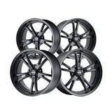 1 X RIDLER 606 20X9 5-115 72.62 Hub 18 Offset Black Wheel Rim