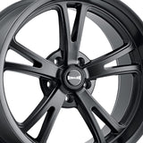 1 X RIDLER 606 20X9 5-115 72.62 Hub 18 Offset Black Wheel Rim