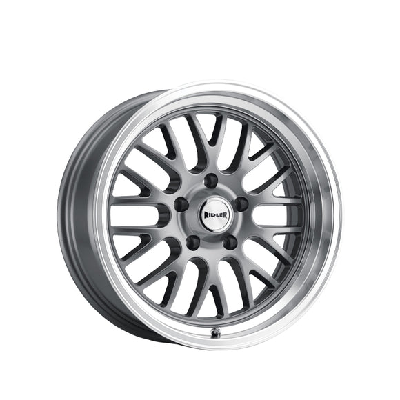1 X RIDLER 607 20X8.5 5-120.65 83.82 Hub 0 Offset Gray Wheel Rim