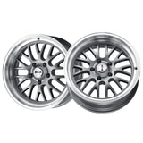 1 X RIDLER 607 18X9.5 5-120.65 83.82 Hub 6 Offset Gray Wheel Rim