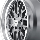 1 X RIDLER 607 18X9.5 5-120.65 83.82 Hub 6 Offset Gray Wheel Rim