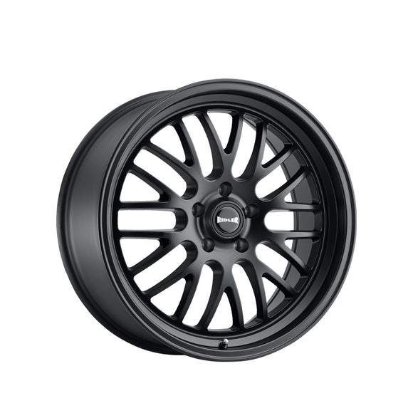 1 X RIDLER 607 18X8 5-120.65 83.82 Hub 0 Offset Black Wheel Rim