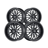 1 X RIDLER 607 18X9.5 5-120.65 83.82 Hub 6 Offset Black Wheel Rim
