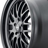 1 X RIDLER 607 18X9.5 5-120.65 83.82 Hub 6 Offset Black Wheel Rim