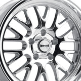 1 X RIDLER 607 18X8 5x120.65 83.82 Hub 0 Offset Polished Wheel Rim