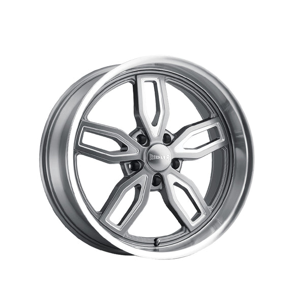 1 X RIDLER 608 18X8 5-127 78.3 Hub 0 Offset Gray Wheel Rim