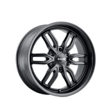 1 X RIDLER 609 22X9.5 6-135 87.1 Hub 30 Offset Black Wheel Rim