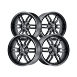 1 X RIDLER 609 22X9.5 6-135 87.1 Hub 30 Offset Black Wheel Rim