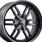 1 X RIDLER 609 22X9.5 6-135 87.1 Hub 30 Offset Black Wheel Rim