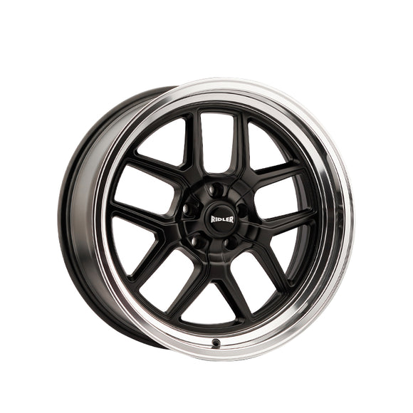 1 X RIDLER 610 17X7 5-114.3 83.82 Hub 0 Offset Black Wheel Rim