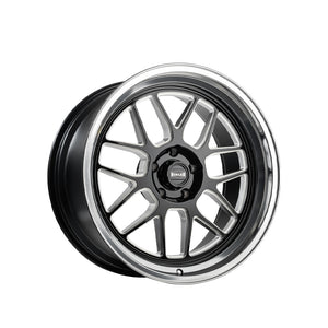 1 X RIDLER 611 17X8 5-120.65 83.82 Hub 0 Offset Black Wheel Rim