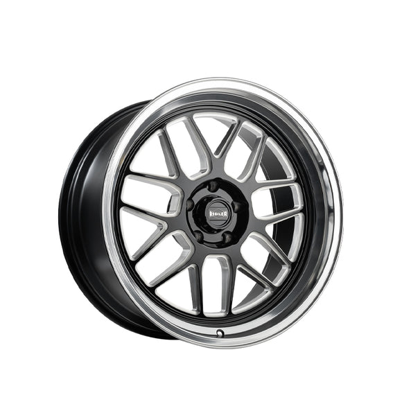 1 X RIDLER 611 17X8 5-114.3 83.82 Hub 0 Offset Black Wheel Rim