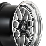 1 X RIDLER 611 20X8.5 5-114.3 83.82 Hub 0 Offset Black Wheel Rim