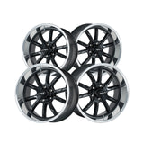 1 X RIDLER 650 17X7 5-127 83.82 Hub 0 Offset Black Wheel Rim