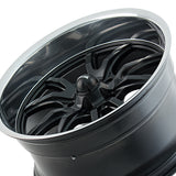 1 X RIDLER 650 17X8 5-120.65 83.82 Hub 0 Offset Black Wheel Rim