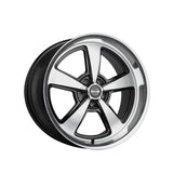 1 X RIDLER 652 17X8 5-120.65 83.82 Hub 0 Offset Black Wheel Rim