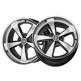 1 X RIDLER 652 17X8 5-120.65 83.82 Hub 0 Offset Black Wheel Rim