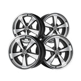 1 X RIDLER 652 17X8 5-120.65 83.82 Hub 0 Offset Black Wheel Rim
