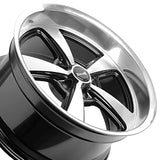 1 X RIDLER 652 17X8 5-120.65 83.82 Hub 0 Offset Black Wheel Rim