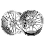 1 X RIDLER 681 22X10.5 5-120.65 83.82 Hub 10 Offset Silver Wheel Rim