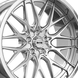 1 X RIDLER 681 22X10.5 5-120.65 83.82 Hub 10 Offset Silver Wheel Rim