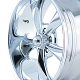 1 X RIDLER 695 17X7 5-114.3 83.82 Hub 0 Offset Chrome Wheel Rim