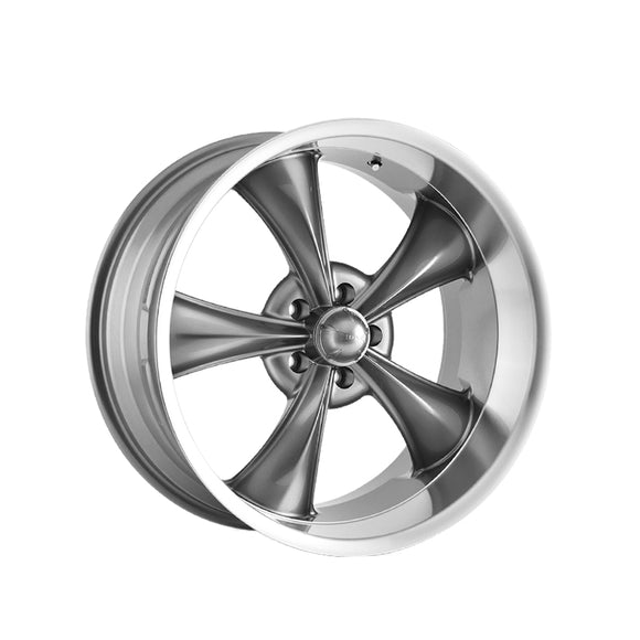 1 X RIDLER 695 22X9 5-127 83.82 Hub 0 Offset Gray Wheel Rim