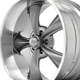 1 X RIDLER 695 17X8 5-114.3 83.82 Hub 0 Offset Gray Wheel Rim