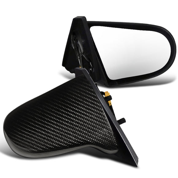 Coolstuffguru Compatible with Honda Civic 2/3Dr Crx Auto Adjust Real Carbon Fiber Door Mirror Power