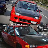 Coolstuffguru Compatible with Honda Civic Ex Dx Lx 2 3 Door Carbon Fiber Manual Spoon Side Mirrors