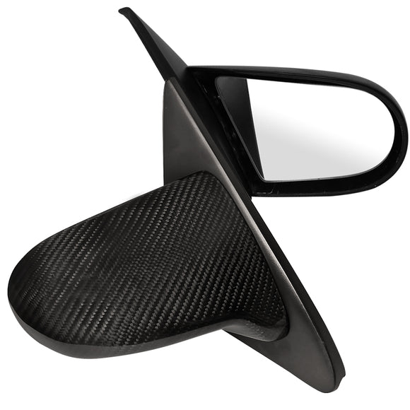 Coolstuffguru Compatible with Honda Civic Ex Dx Lx 2 3 Door Carbon Fiber Manual Spoon Side Mirrors