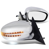 Coolstuffguru Compatible with Dodge Charger Rt Se Srt8 Base Chrome Power Folding Side Mirrors Led Turn Signal