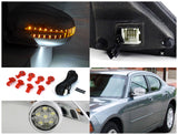 Coolstuffguru Compatible with Dodge Charger Rt Se Srt8 Base Chrome Power Folding Side Mirrors Led Turn Signal
