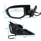 Coolstuffguru Fit 16-18 Honda Civic Power Heated 5 Pin Driver & Passenger Folding Side Mirrors