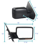 Coolstuffguru Compatible with Ford F150 Passenger Side Power/Heated Side Mirror w/LED Signal Lamp