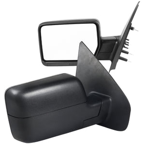 Coolstuffguru Textured Manual View Side Mirrors Left+Right Compatible with 2004-2006 Ford F150 Truck Pickup