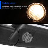 Coolstuffguru Compatible with Ford F150 Chrome Power Heated View Mirrors w/LED Signal+Puddle Lamps Left+Ri