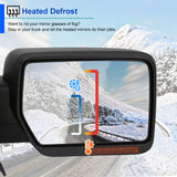 Coolstuffguru Compatible with Ford F150 Chrome Power/Heated View Mirror w/ LED Signal+Puddle Lamp [Right]