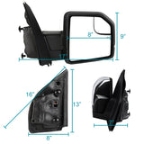 Coolstuffguru Compatible with Ford F150 Chrome Side View Mirrors Right w/ Power Heated&LED Signal