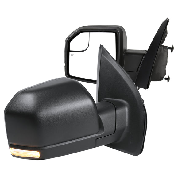 Coolstuffguru Side View Mirrors Left+Right w/ Power Heated & LED Signal Li Compatible with 2015-2018 Ford F150