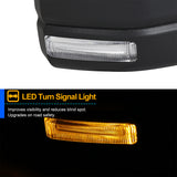 Coolstuffguru Compatible with Ford F150 Side View Mirrors Right w/ Power Heated & LED Signal Lights