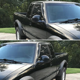 Coolstuffguru Glossy Black Left and Right Manual Side Mirrors Compatible with Chevrolet Chevy S10 1994-2001