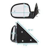 Coolstuffguru Glossy Black Left and Right Manual Side Mirrors Compatible with Chevrolet Chevy S10 1994-2001