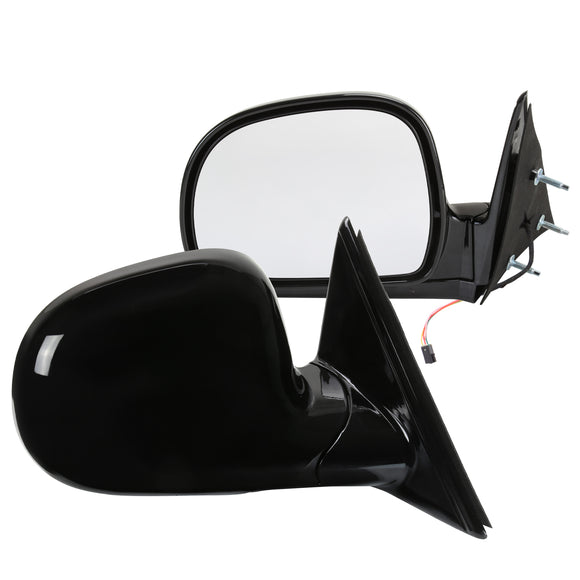 Coolstuffguru Glossy Black Left and Right Power Side Mirrors Compatible with Chevrolet Chevy S10 1994-2001