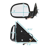 Coolstuffguru Glossy Black Left Side Power Side Mirrors Compatible with Chevrolet Chevy S10 1994-2001