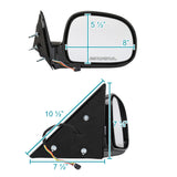 Coolstuffguru Glossy Black Left and Right Power Side Mirrors Compatible with Chevrolet Chevy S10 1994-2001