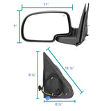 Coolstuffguru Power Heated View Side Mirrors Left+Right Compatible with 2003-2007 Chevy Silverado Sierra