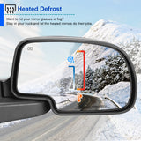 Coolstuffguru Right/Passenger Side Power Heated Mirror Compatible with 2003-2007 Chevy Silverado Sierra